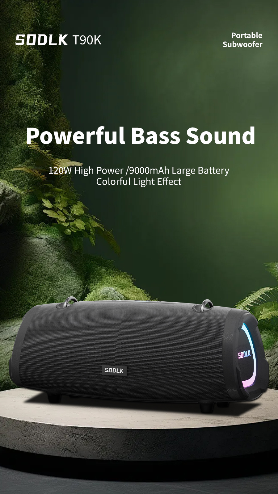Column Bass wireless speaker T90K(图2) 2.jpg