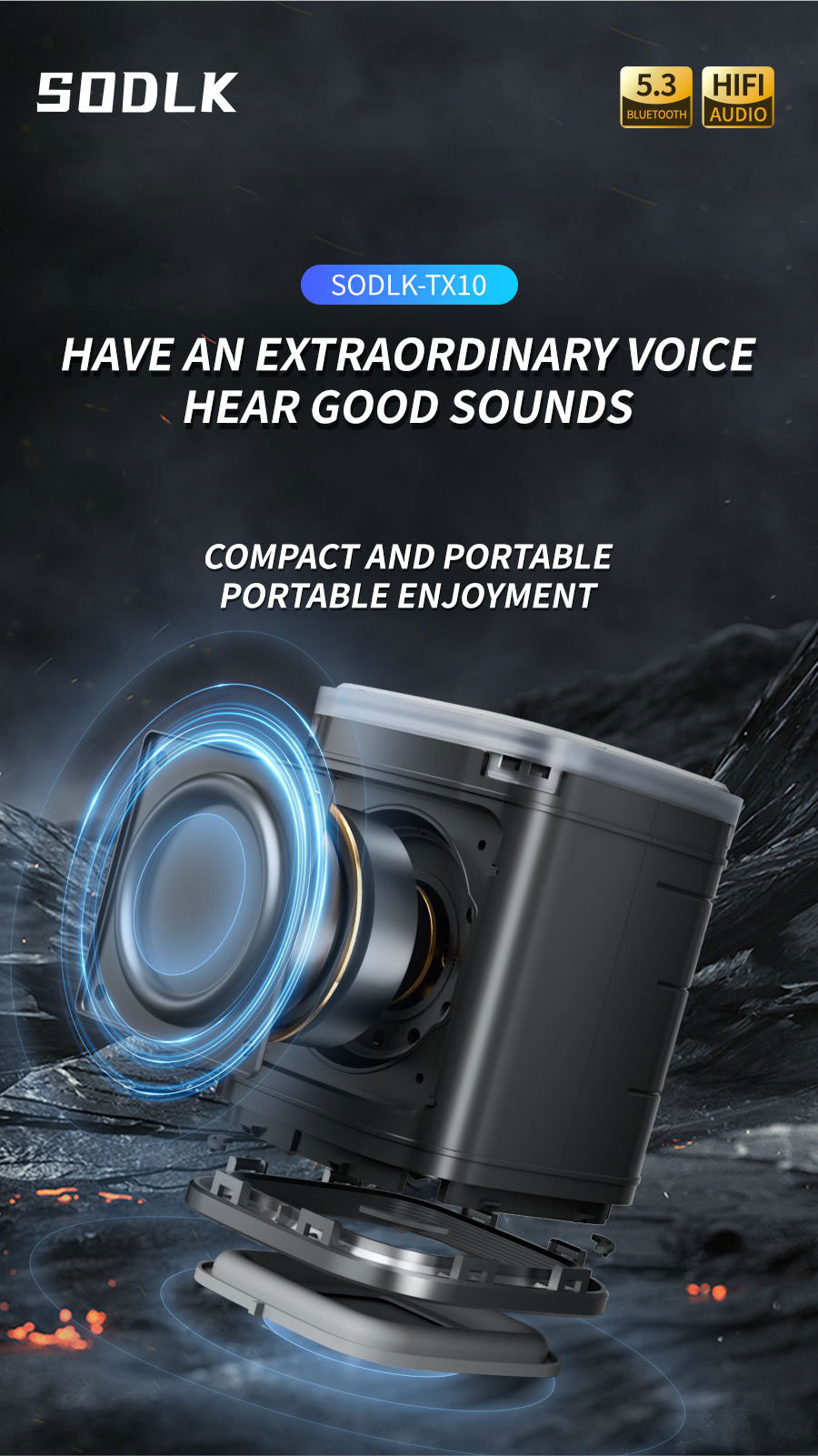 Mini 15W Waterproof speaker(图1) TX10_01.jpg